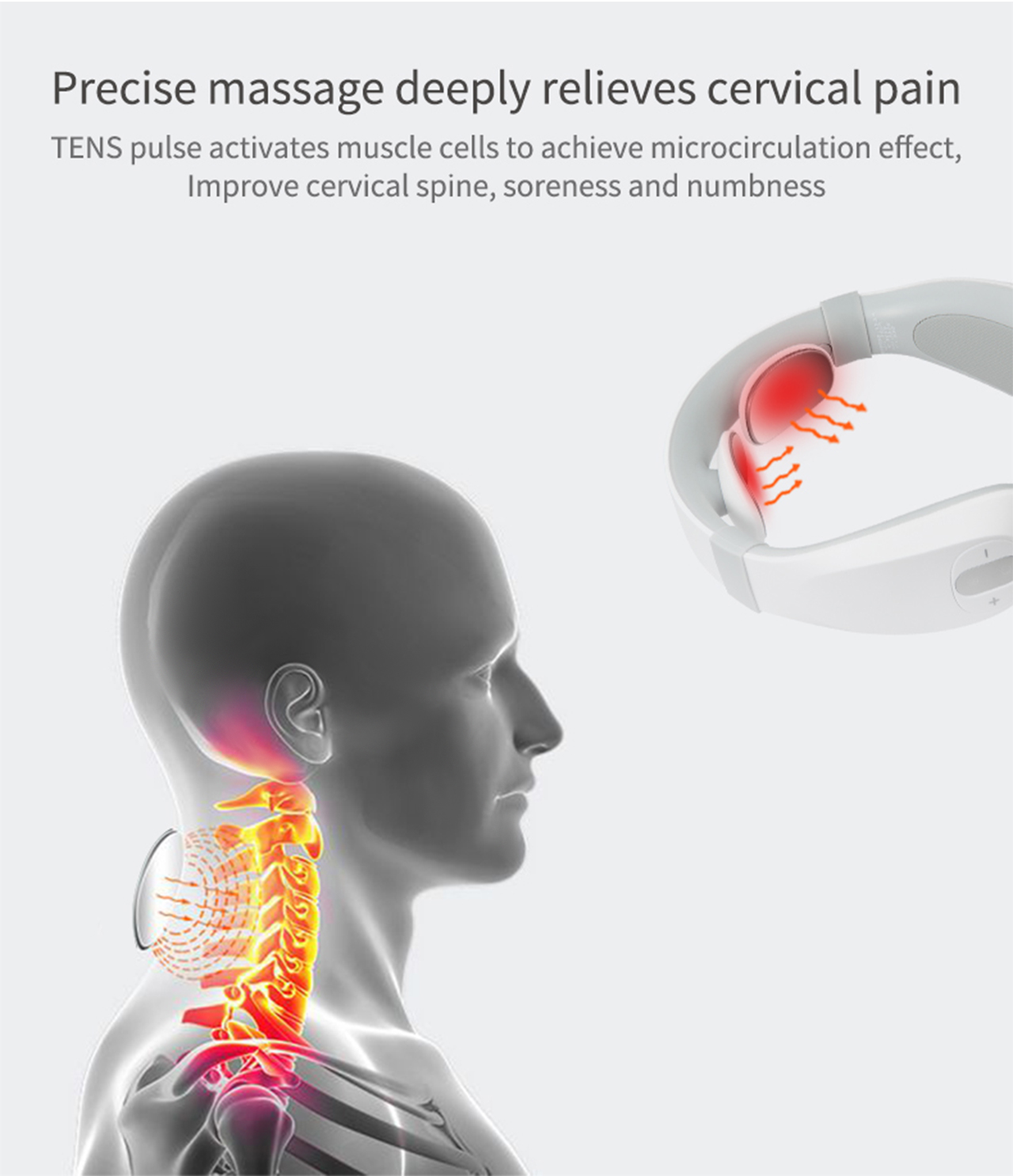 Imitation TCM technique neck massager